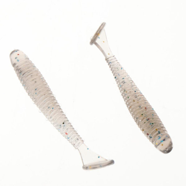 2 x 16 x Orm Fiske Lokkemad Bløde Crank Baits T-hale Fiskegrej Lokkemad 5cm Grå