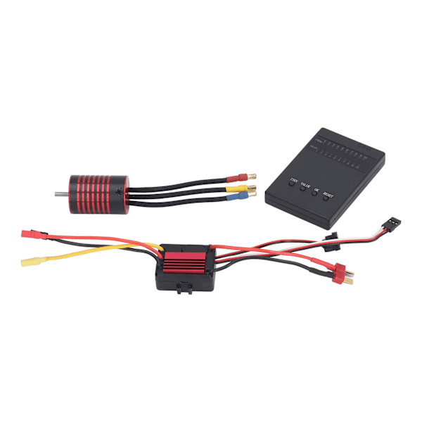 Harjaton M2838 -moottorisarja 35A ESC -ohjelmointikortti Elektroninen nopeudensäädin Combo -sarja 1/14 1/16 RC -autoon 3200KV