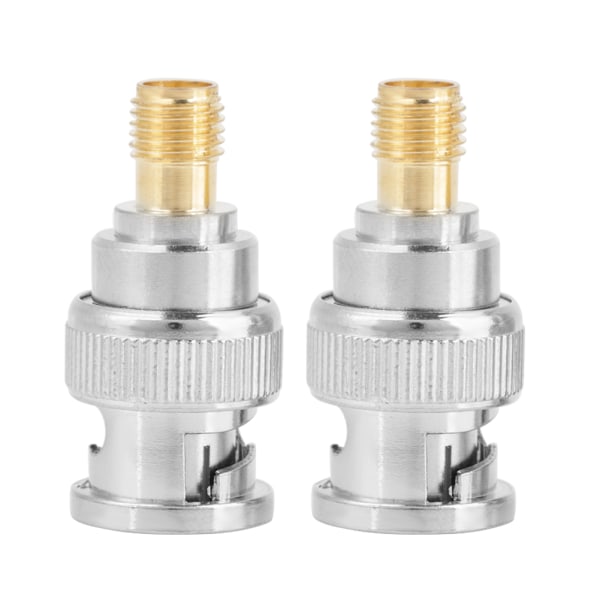 2stk BNC Han til SMA Hun Type RF Connector Koaksial Adapter Test Converter