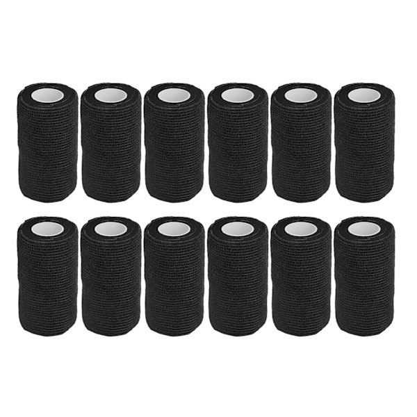 12 kpl sidekääre Natural Latex elastinen itseliimautuva kääre lehmille koirille hevosille 10cm musta