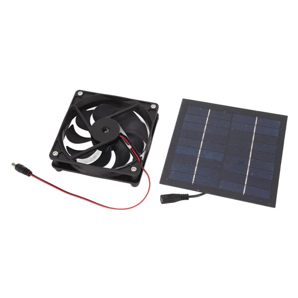 Solpanelventilatorsæt 50W drevet bærbart til drivhuse, skure, hønsehuse, kæledyrshuse, vinduesudsugning