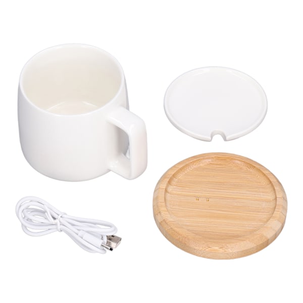 200 ml kaffekoppsvärmare 55 ℃ konstant temperatur mjölk koppvärmare USB-driven vit kopp värmebas