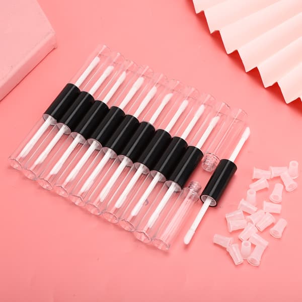 10 stk. 5 ml tomme dobbelthovedede lipglossrør dobbeltsidede DIY læbestiftflasker