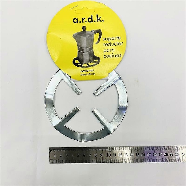Støtte for Moka-kanne i stål for gasskomfyr, metallreduksjonsring for gass, kaffetrakter reduksjonsstativ ring for matlaging