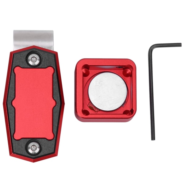 Mini bærbar magnetisk biljardkrittboks med fast klips Pool Snooker Sportstilbehør rød