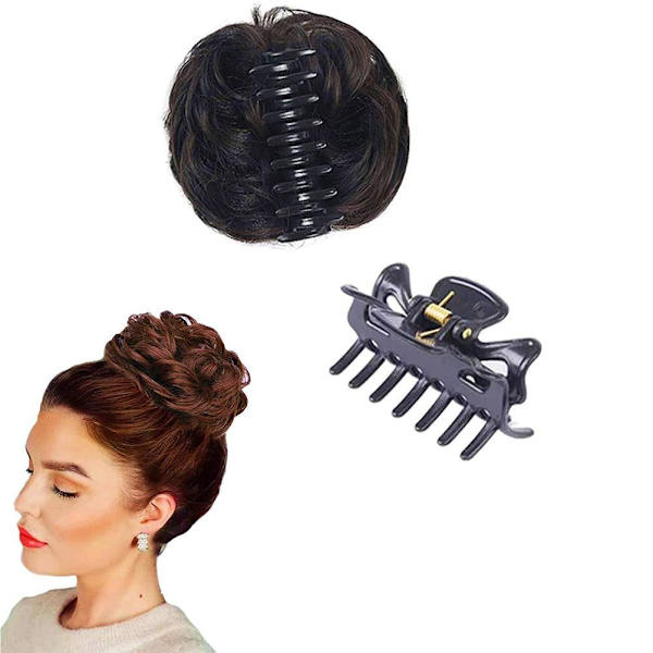 Clip in Messy Bun Messy Hair Bun Hiussolmio Pidennetty kynsipidike naisille naisille tytöille