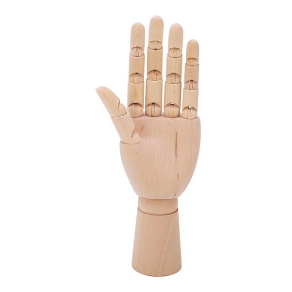 Wood Mannequin Hand Flexible Joints Fingers Drawing Mannequin Hand for Home Decorations Sketching Gift Photography Props Left Hand