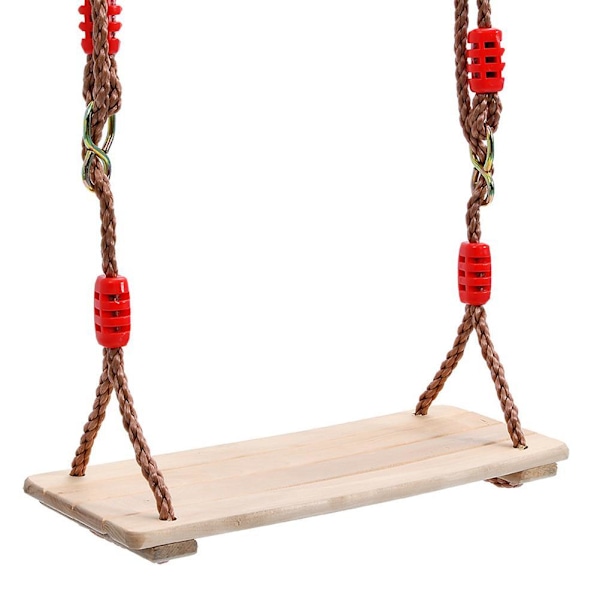 Wooden Swing Outdoor and Indoor Hanging Wooden Tree Swings Seat for Children and Adults