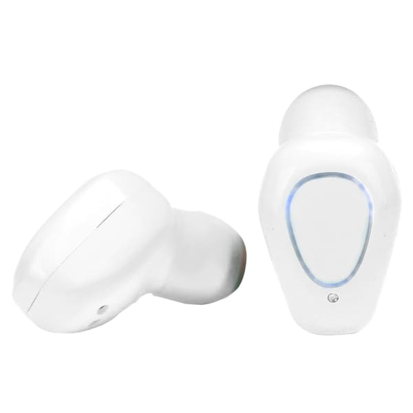 G40 Bluetooth 5.1 True Wireless hörlurar med LED-strömdisplay, touchkontroll, magnetiska öronsnäckor, vit