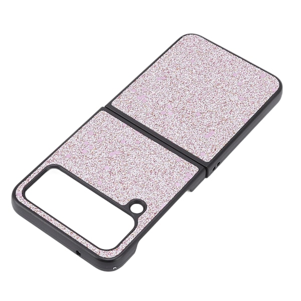 Glänsande phone case Mockafoder ABS Reptåligt vikbart phone case för Samsung Galaxy Z FLIP 4 Rosa