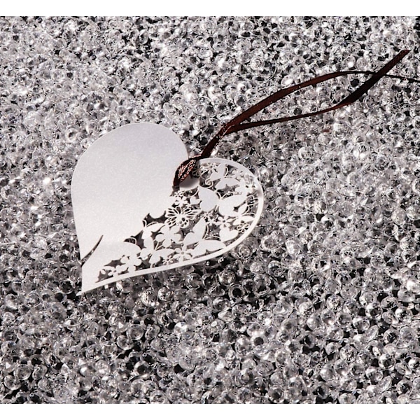 2000 stk. Dekorative Diamanter 6mm Fargeløse Diamantkrystaller Transparent Krystall Dekorative Steiner Borddekorasjon Diamantspredning Bryllup D