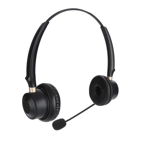 Telefonheadset Binaural kontortelefonheadset med mikrofon og lydkontrol