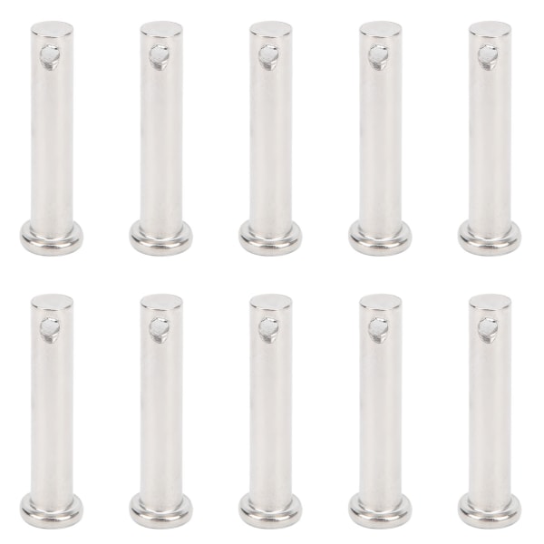 10 kpl pyöreitä haarukkakiiloja litteä pää 304 ruostumatonta terästä lineaaristen liikkuvien osien paikantamiseen M8x40mm