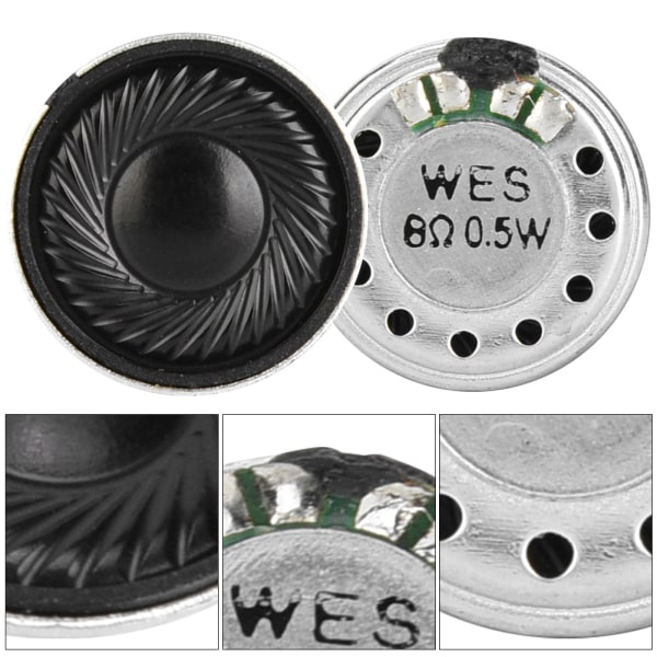 10 stk 20 mm 8Ω 0,5 W runde højttalerhorn Audio højttaler reparationsdele