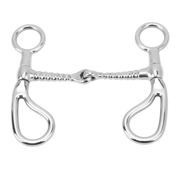 125mm Häst Snaffle Bett Rostfritt Stål O-Ring Häst Munstycke Anti Biting Lös Ring Snaffle för Hästgård