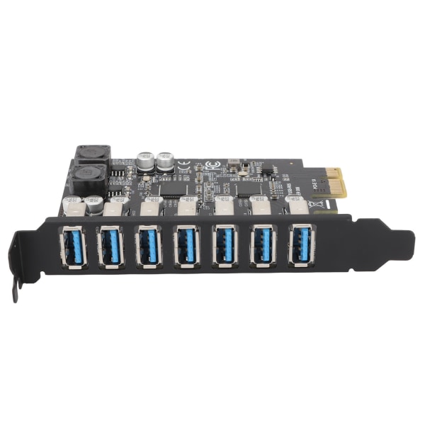 7-porttinen PCIE-laajennuskortti 7-porttia USB 3.2 GEN1 5Gbps nopea lähetys Vakaa power USB 3.2 GEN1 etulaajennuskortti