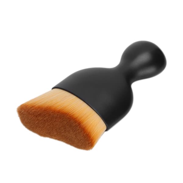 Foundation Makeup Brush Curving Wine Glass Shape Base Makeup Brush for Liquid FoundationBrown