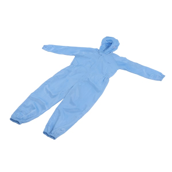 Antistatisk beskyttelse kjeledress Universal Workshop Rengjøring Støvtette klær med hette Blå L