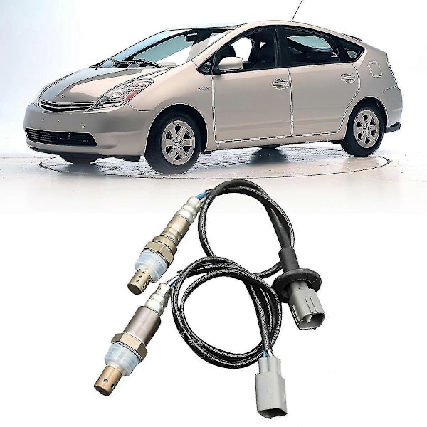 2 st Syresensor O2 Sensor 1 & 2 kompatibel med 04-07 2008 2009 Toyota Prius 1.5L Övre+Nedre