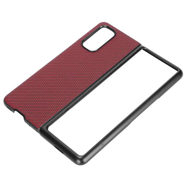 Kolfibertexturerat telefonfodral för Xiaomi MIX FOLD ABS Smartphone Skyddsfodral Röd
