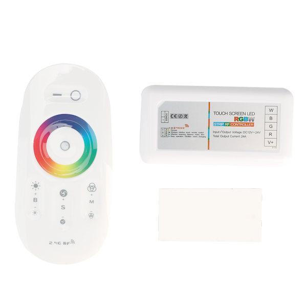 LED RGBW-styrenhet 2,4G trådlös touch RF-fjärrkontroll dimmer för RGBW LED-remsa DC 12-24V