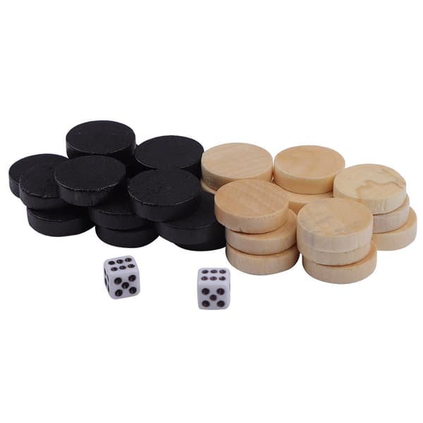 32 stk. Brikker for Dam, Sjakk og Backgammon Sjakkbrikke for Barn Brettspill Læring Camping