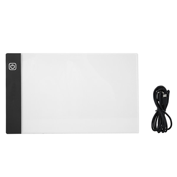 A5 USB LED-kopieringsbrett 3-nivåers dimming lysstyrke justerbar ultratynn sporingslysboks for tegning animasjon skissering