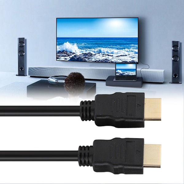 Guldbelagt Ultra HD 4K HDMI-kabel til stationære computere, digitale tv'er, routere, bærbare computere (0,5 m)