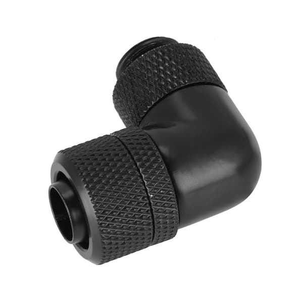 G1/4 Gevind Vandkøling Fitting Tynd Slange 90° Retvinklet Albue (Sort)