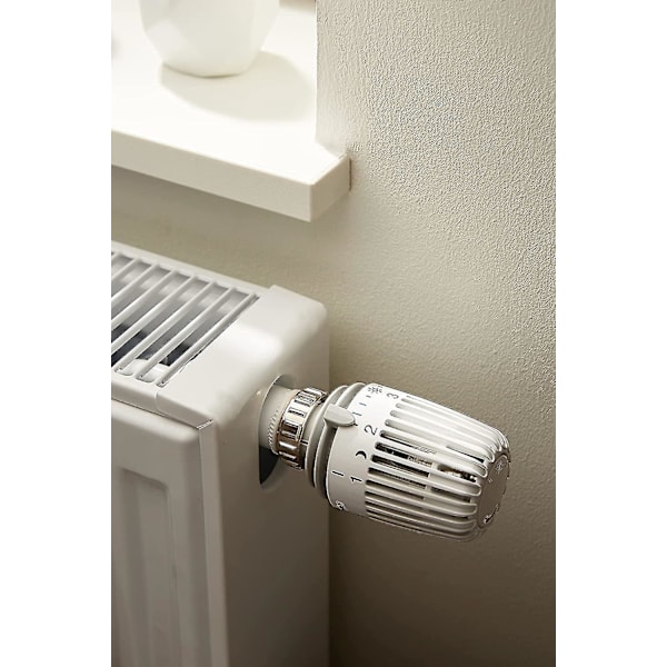 Termostathode - Med integrert sensor med M30 X 1.5 tilkoblinger, lukkeslag 11.8-12, hvit