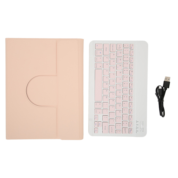Tastatur etui med blyantholder til IOS Tablet 10.2in 2019 7 generation 10.2in 2019 8 generation 10.2in 2020 9 generation Pink