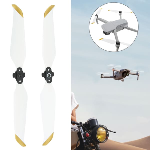 2 stk Plast-Reservepropeller 7238F Dronetilbehør Passer til DJI Mavic AIR 2 Drone Hvit