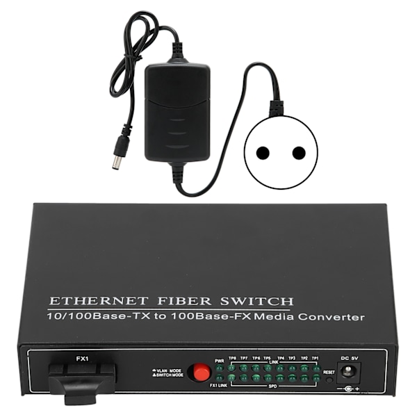 Ethernet-fiberswitch TBC-MC3418ED20 Plug Play Stabil Robust Aluminiumlegering Datornätverksswitchar 100-240VEU-kontakt