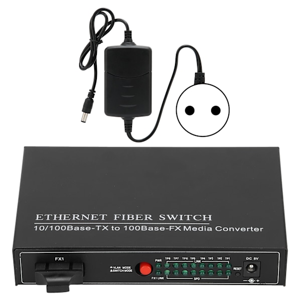 Ethernet-kuitukytkin TBC‑MC3418ED20 Plug Play -vakaa ja tukeva alumiiniseostietokoneverkkokytkin 100‑240VEU-pistoke