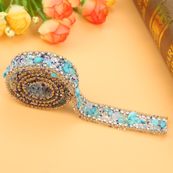 100*2cm tekojalokivinauha Sparkle Small Diamond Wrap Roll -koristelu (#02)