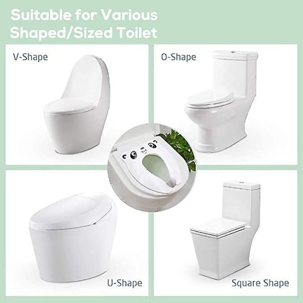 Sammenklappeligt babytoilet, toiletsæder til spædbørn, bærbar børnebassin (hvid) 185x150x50mm