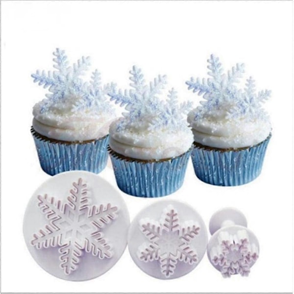 Jul Snöflinga Kakor Kexform Kolv Kakformar Jul Snö Muffin Tårtdekoreringsverktyg