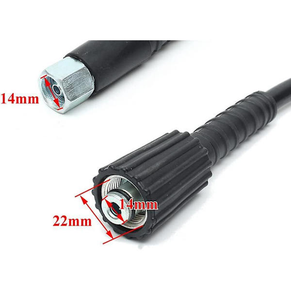 Högtryckstvättsslang Kompatibel med Karcher K2 K3 - 10m Längd, M14xm22 Gänga