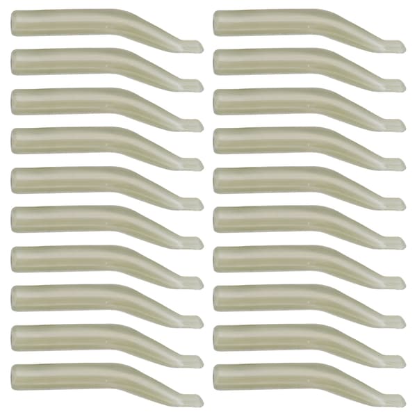 100 stk. 20 mm PE Anti Tangles Line Aim Hook Sleeve Lysegrønn Karpfisketilbehør