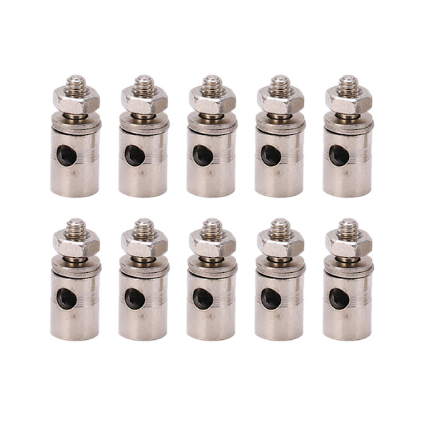 10 st 2,1 mm RC-plan Pushrod Connector Länkage Metall snabbjusteringsstopp för KT fastvingade flygplan