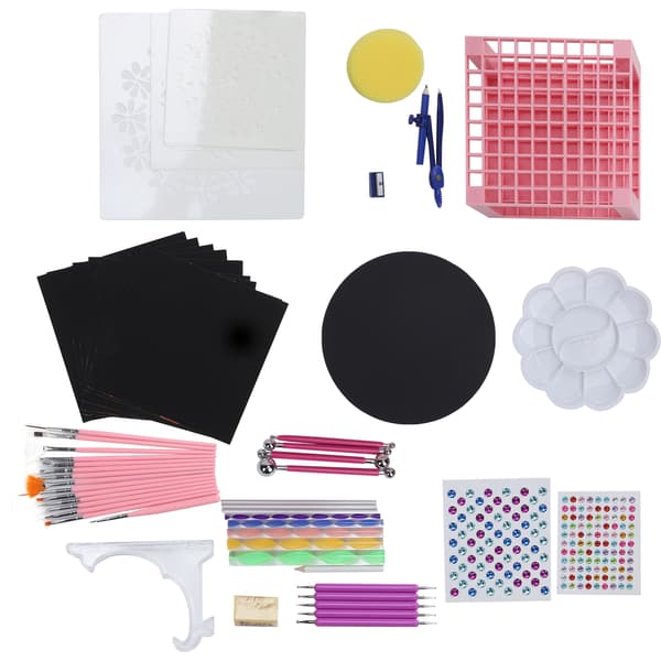 62 stk. Mandala Dotting Tools Sett DIY Kunst 96-hulls Pennholderbrett Maletilbehør