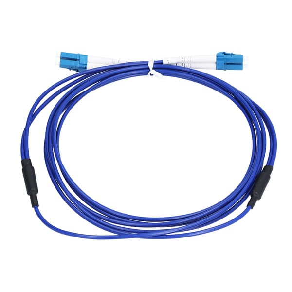 Optisk fiber patchkabel pansret jumper single mode 2-kernet optisk kabel LC/UPC‑LC/UPC Blå 5 meter