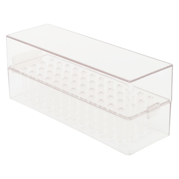 48 Hål Akryl Nagel Dill Bits Hållare Organizer Borr Bits Display Förvaringslåda Transparent spik Bits Container Case