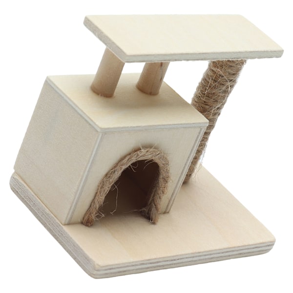 Kattram 1:12 Dockhus Mini Katt Hus Katt Stativ Leksak Möbler Dekoration Tillbehör