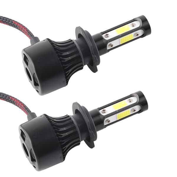 2 stk Kjøretøy X7‑COB 6500K H7 LED-frontlys Høy frontlyspære Aluminium ABS