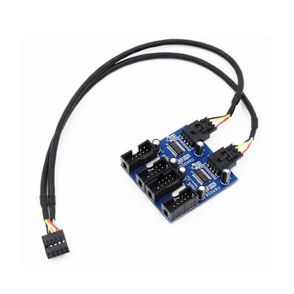 Moderkort 9-pin Förlängningskabel En-till-fyra/en-till-två Kretskort Usb2.0 Hub