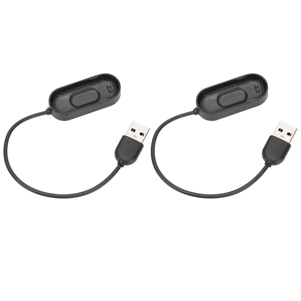 2 STK M4 Plastik Sort 4 Generations Armbånd Opladerkabel Opladningsdock til Xiaomi
