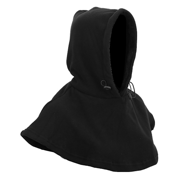 Cykelhuva Balaclava Sjal Mössa Utomhus Ridning Tjock Håll Varm Kalltålig Fleece(svart )