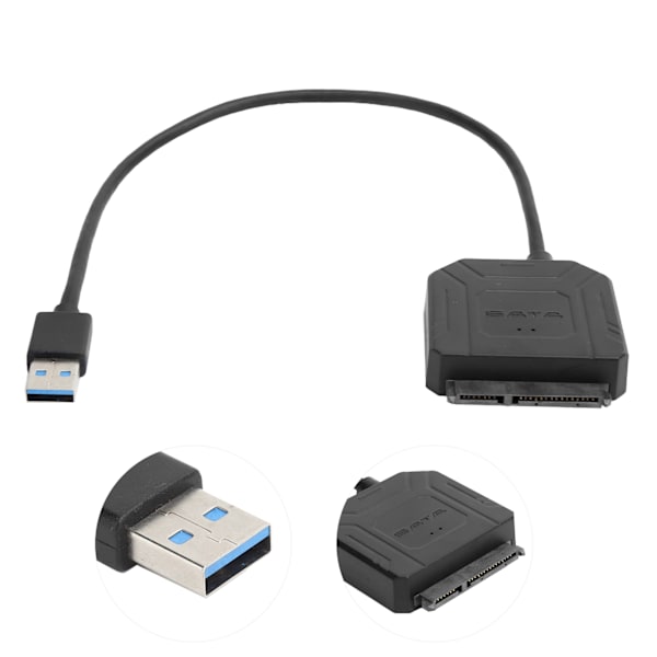 SATA USB 3.0 -sovitin 2,5 tuuman 3,5 tuuman SSD HDD -kiintolevyjohto kannettava tietokoneen lisävaruste 100-240vUS -pistoke