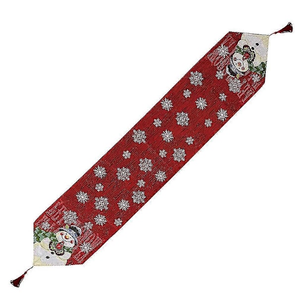 Bordsflagga med juldekoration Snögubbe Duk,(1 set)